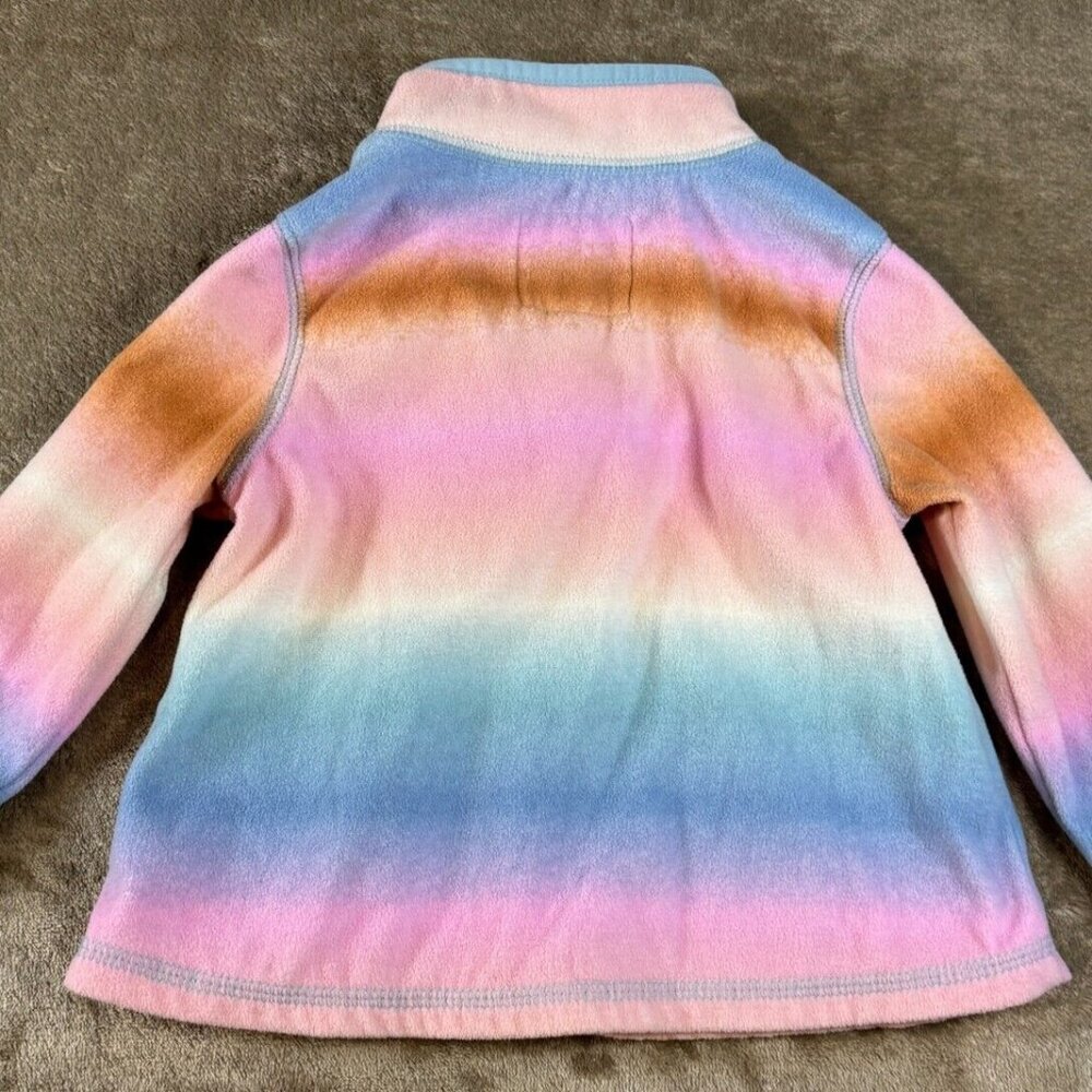 OSHKOSH B'GOSH Girls 1/4 Zip Colorful Fleece & Carters Zip up Hoodie SIZE 18M - Picture 10 of 15
